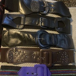 Women’s Stretchy Belts, Size S/M/L, 5 total Used